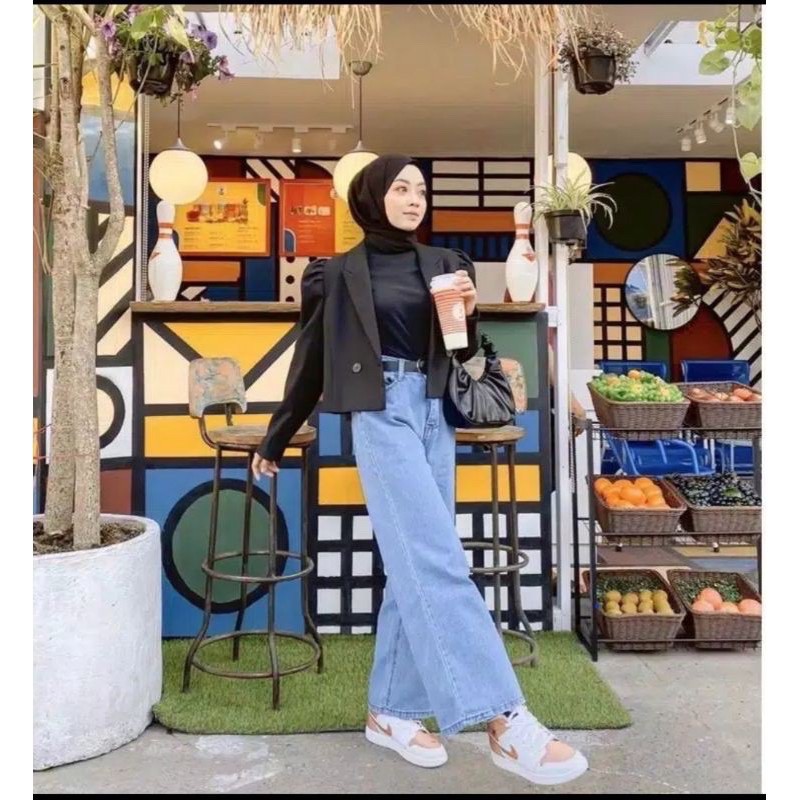 PROMO // CELANA WANITA HIGHT WAIST KULOT JEANS WANITA OOTD