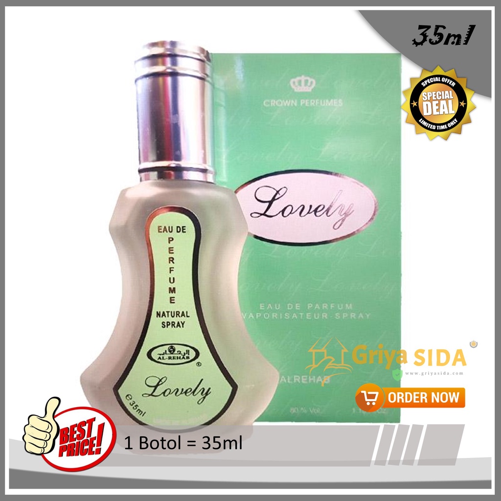 Parfum Al rehab Spray 35ml LOVELY alrehab original minyak wangi spray PROMO!!