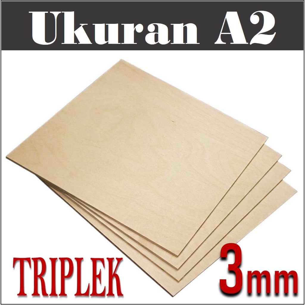 Triplek 3mm Ukuran A2 uk. 420x594x3mm (Multiplek/Plywood 3mm)