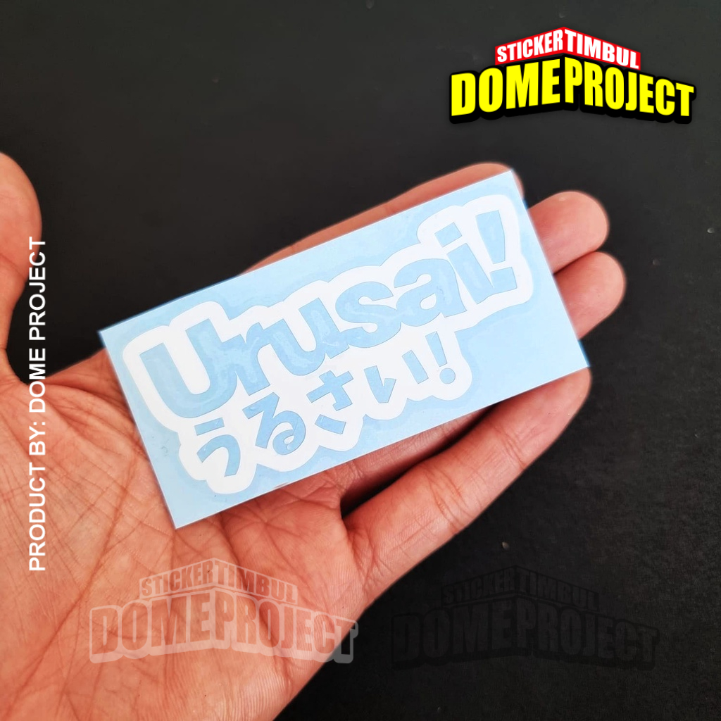 STIKER MOTOR VARIASI CUTTING HURUF JEPANG URUSAI 4 WARNA PILIHAN