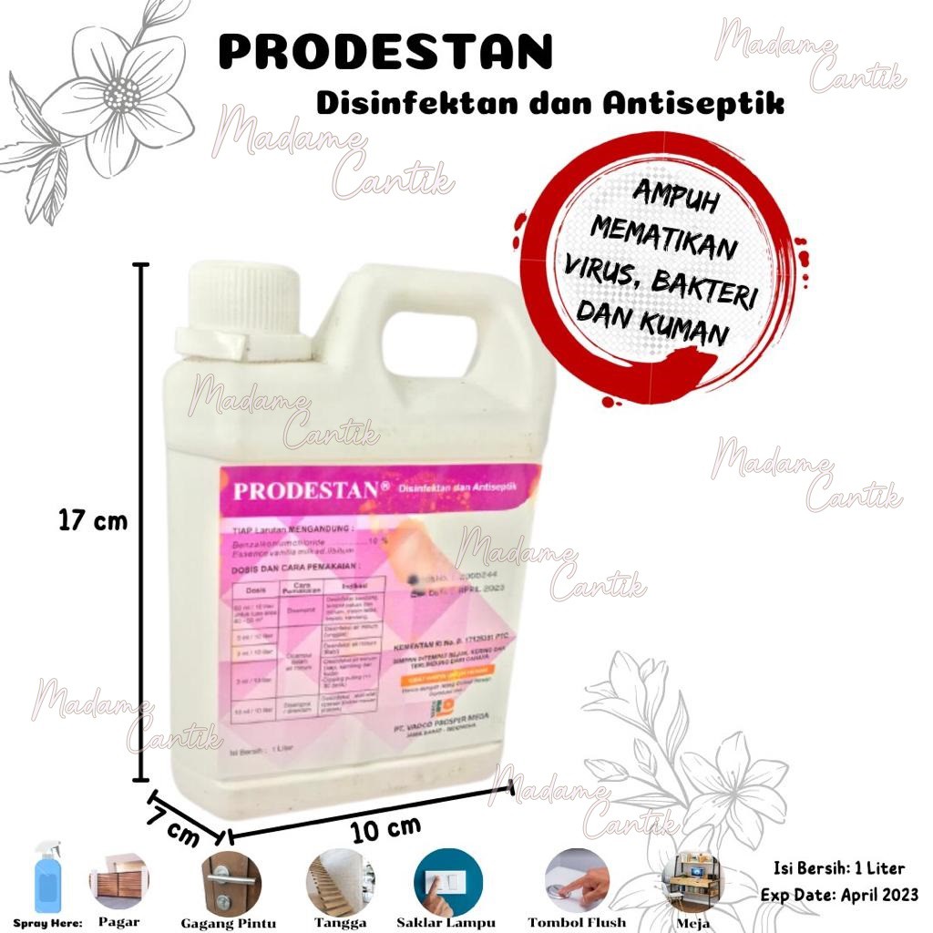 ✿ MADAME ✿ PRODESTAN DISINFEKTAN DAN ANTISEPTIK 1 LITER