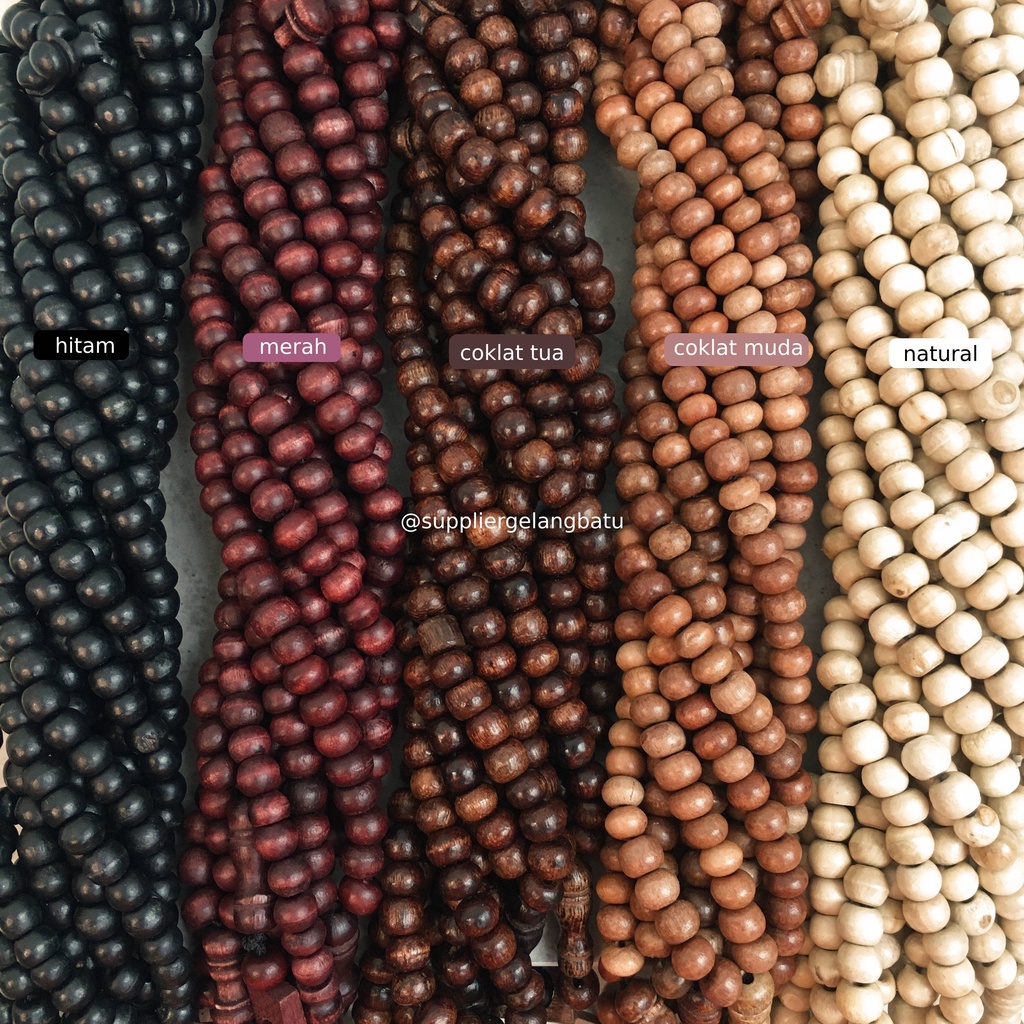 TASBIH KAYU wangi 99 BUTIR TASBIH SHOLAT SOUVENIR HAJI UMROH MUSLIM