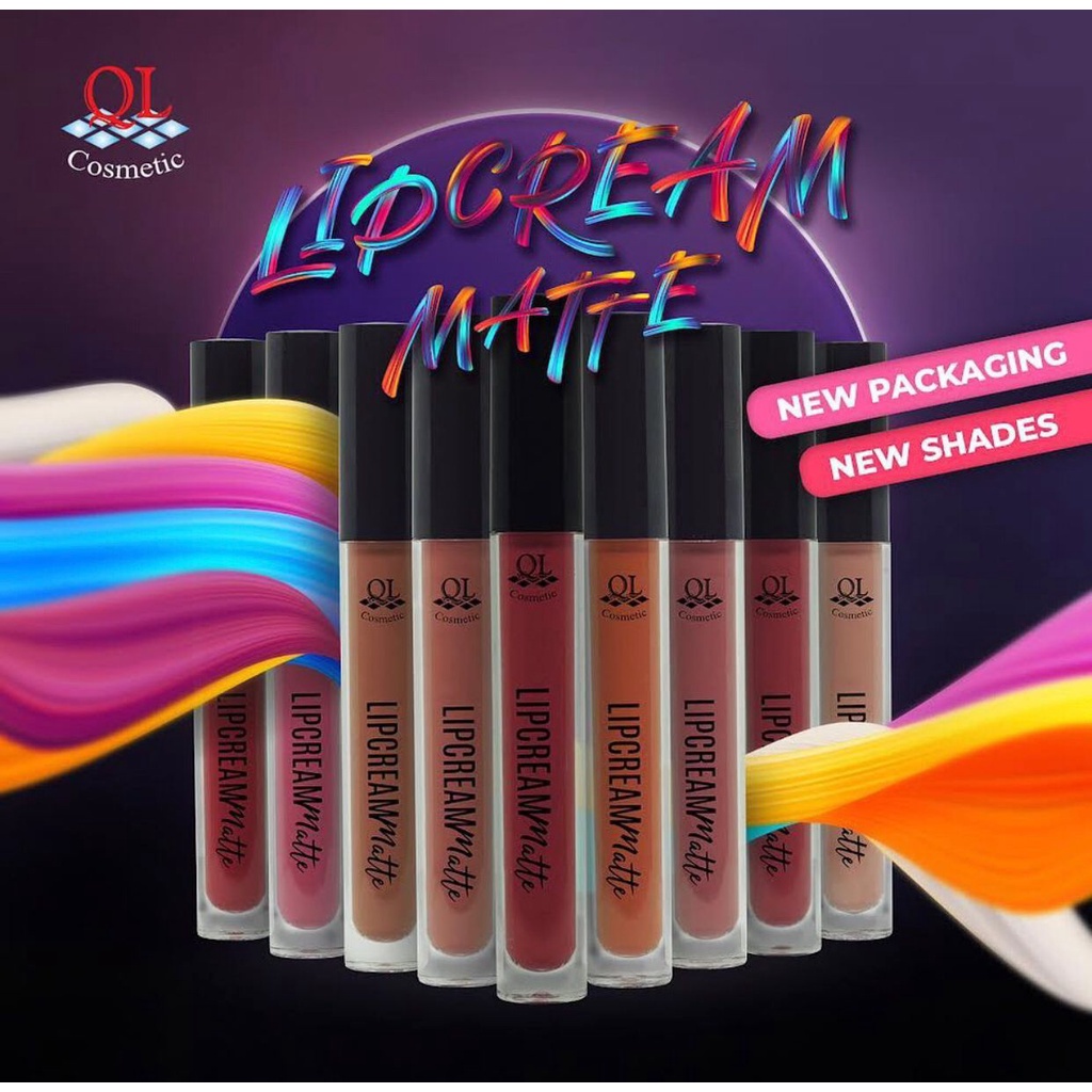 QL LIP CREAM MATTE/ LIP CREAM TERMURAH/ MATTE LIP CREAM/ ORIGINAL