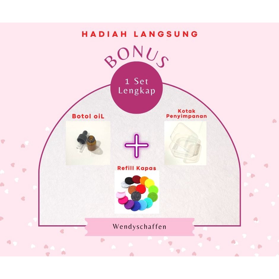 clip masker magnet 12mm rosegold sprti young living / MAGNET Essential Oil Diffuser untuk makser bisa pakai berkali kali free kapas dan kotak penyimpanan dan botol oil