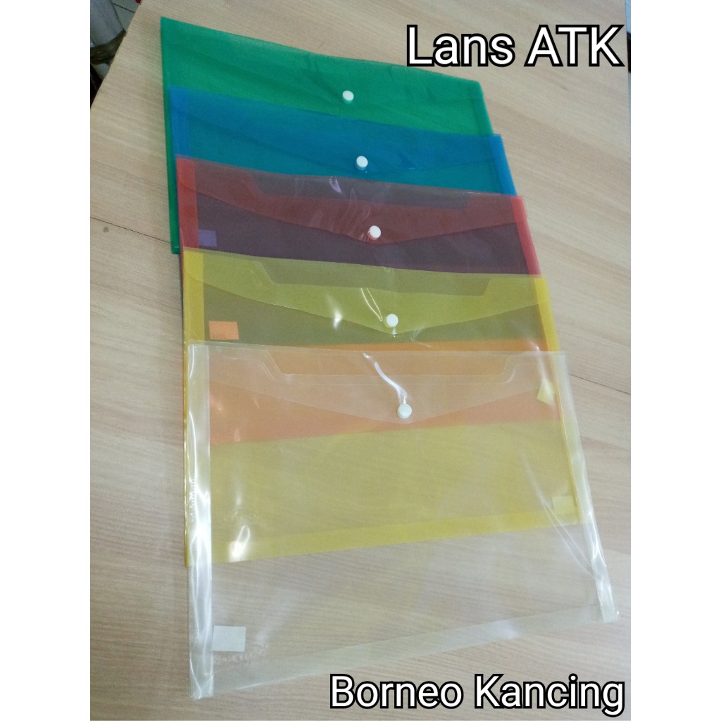 

Map Kancing Plastik Borneo Transparan / Map Kancing Borneo F4