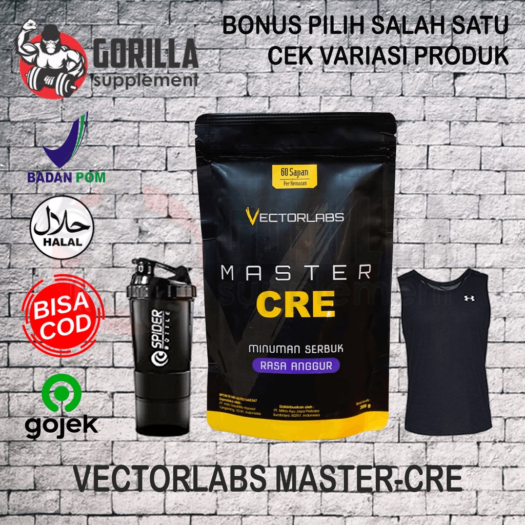 Vectorlabs Master Crea cre 300 Gram 60 Serv Serving Creatine Monohydrate vector Labs