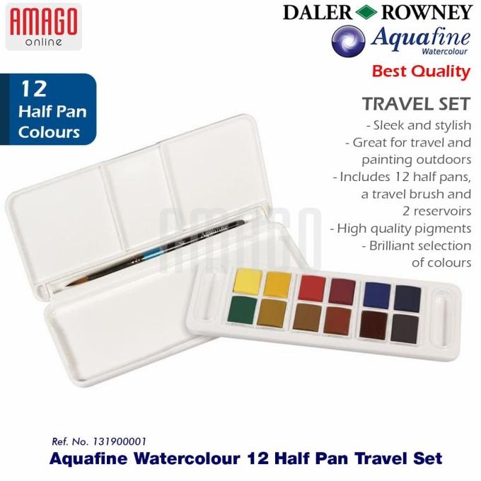 

Daler-Rowney - Aquafine Travel Set 12 Half Pan Watercolour - 131900001