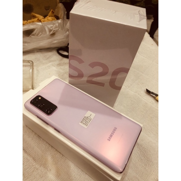 samsung s20fe lavender ram 8/128gb second fullset bekas pakai