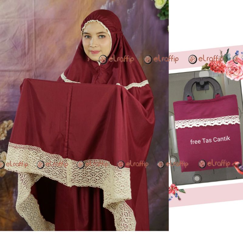 Mukena Dewasa Katun Polos Renda ALMAHIRASeries