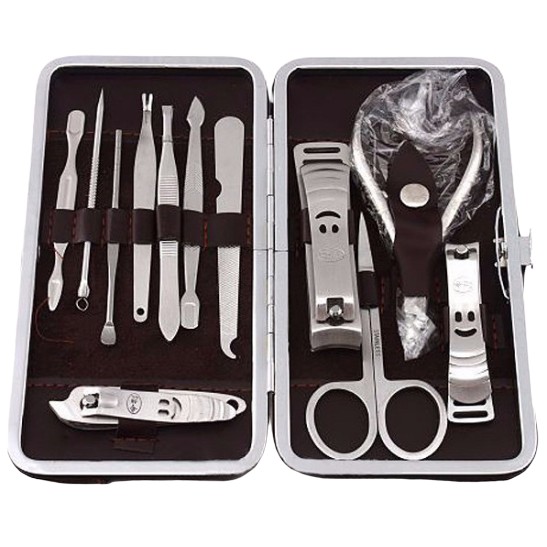 Gunting Kuku Set 12 Nail Art Set Tools Manicure Kit Pedicure Set Perawatan Kuku DL32