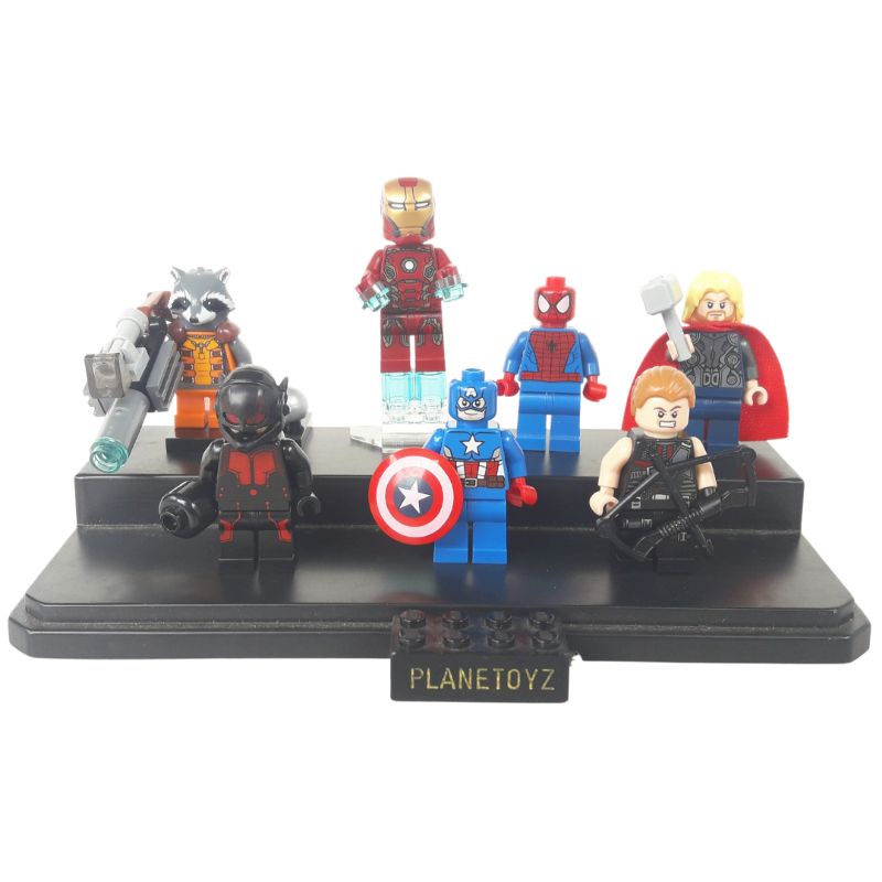Lego Minifigure Marvel Capt. America Iron man Hulk Hawkeye Spiderman Racoon Ant Man Thor The Avenger