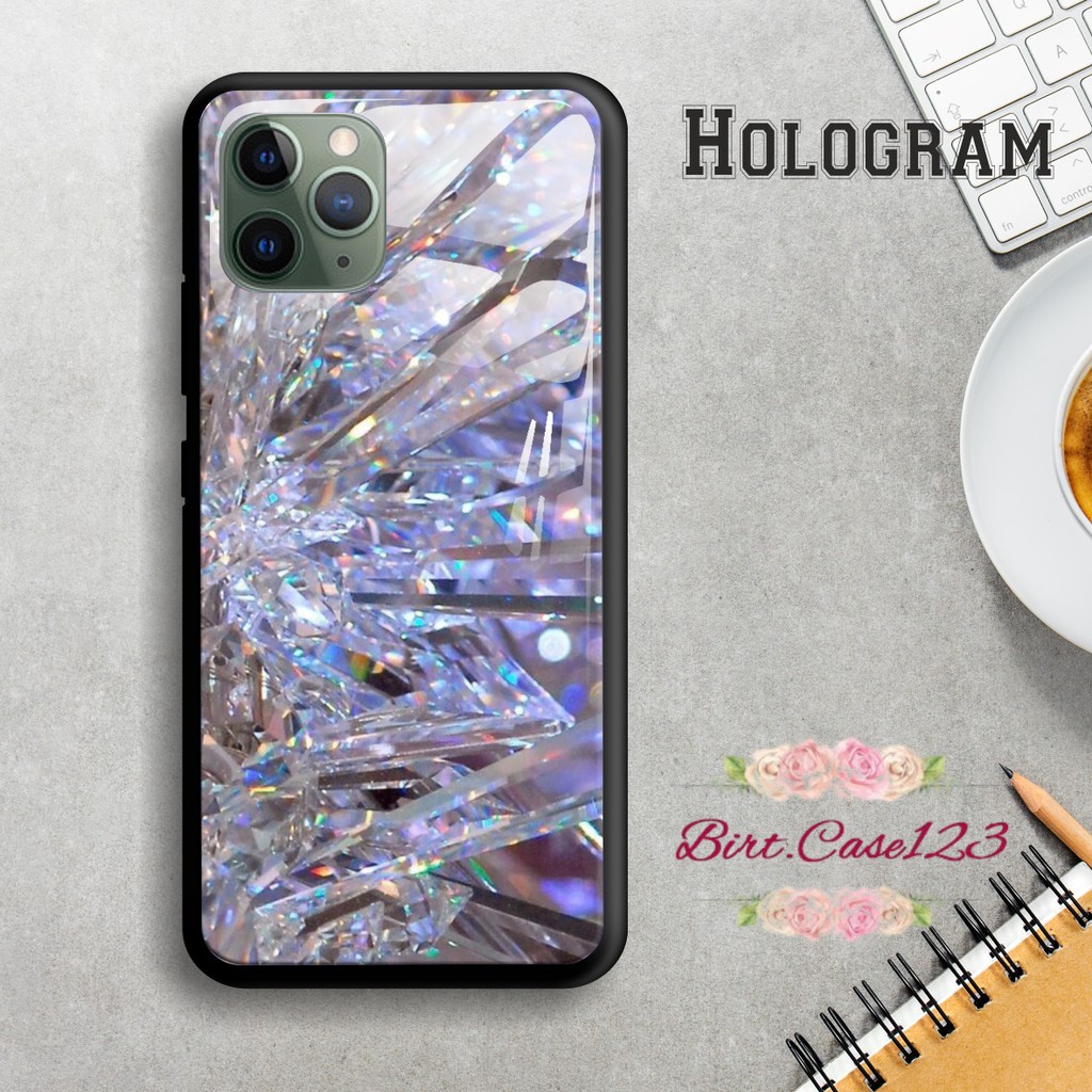 Back case glass HOLOGRAM Oppo A3s A1k A5 A9 2020 A7 F9 A5s A31 A52 a53 A92 A37 A57 A59 A71 BC1426