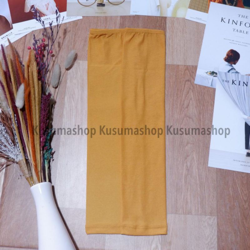 Manset Tangan Bahan Kaos Spandek PE-Mustard