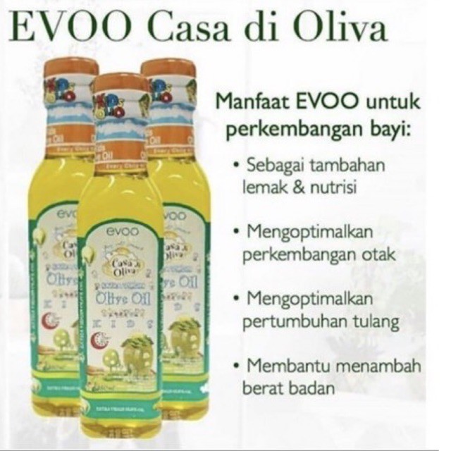 Casa di Oliva EVOO - Olive Oil for kids - Minyak Zaitun MPASI Bayi