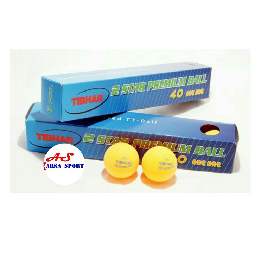 Bola Pingpong Tibhar Bintang 2 Bola Tenis Meja Orange Premium