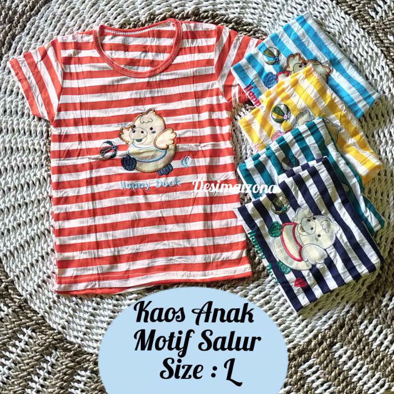 KAOS OBLONG ANAK MOTIF SALUR,SIZE : L