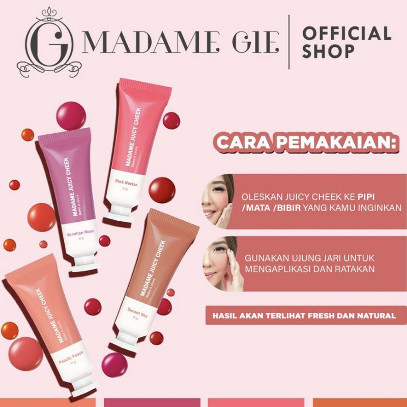 ☃Cutezz_Ching1☃Madame Gie Madame Juicy Cheek - Make Up Blush On 10g