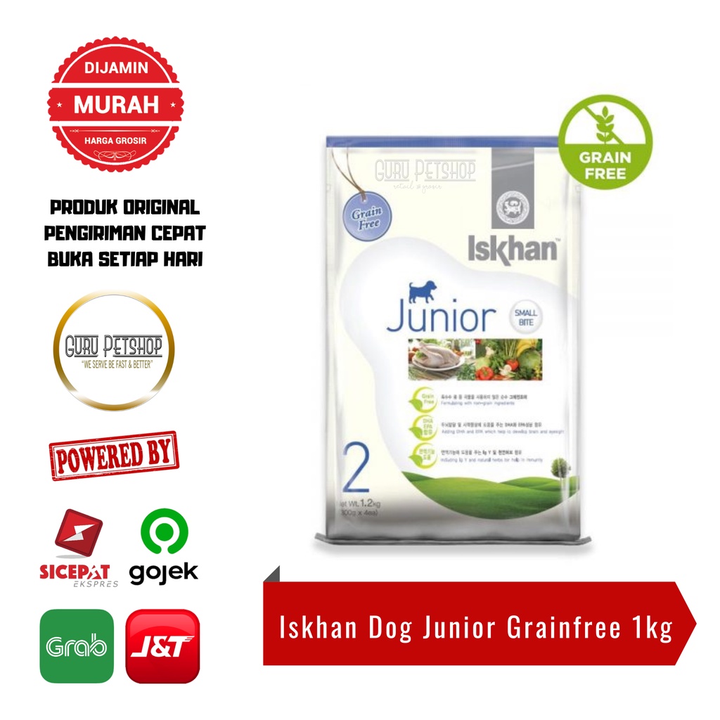 Iskhan Dog Grain Free Junior 1.2kg Freshpack Iskhan Dog Food Grainfree