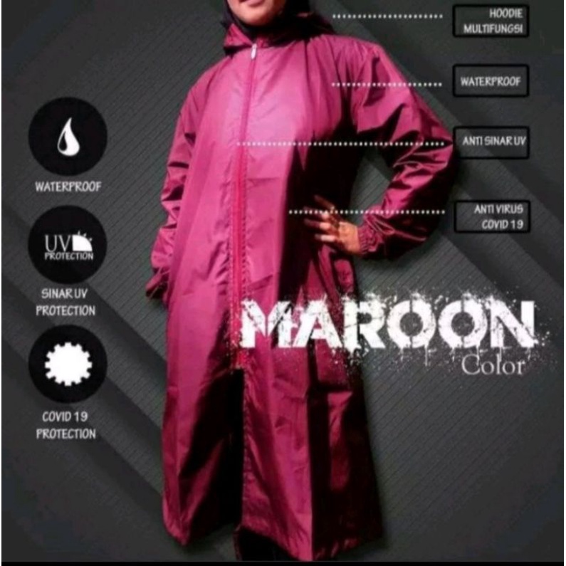 jaket anti hujan apd non medis hasmat apd hoodie003