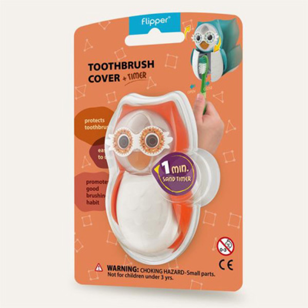 Flipper Toothbrush Cover + Timer Owl