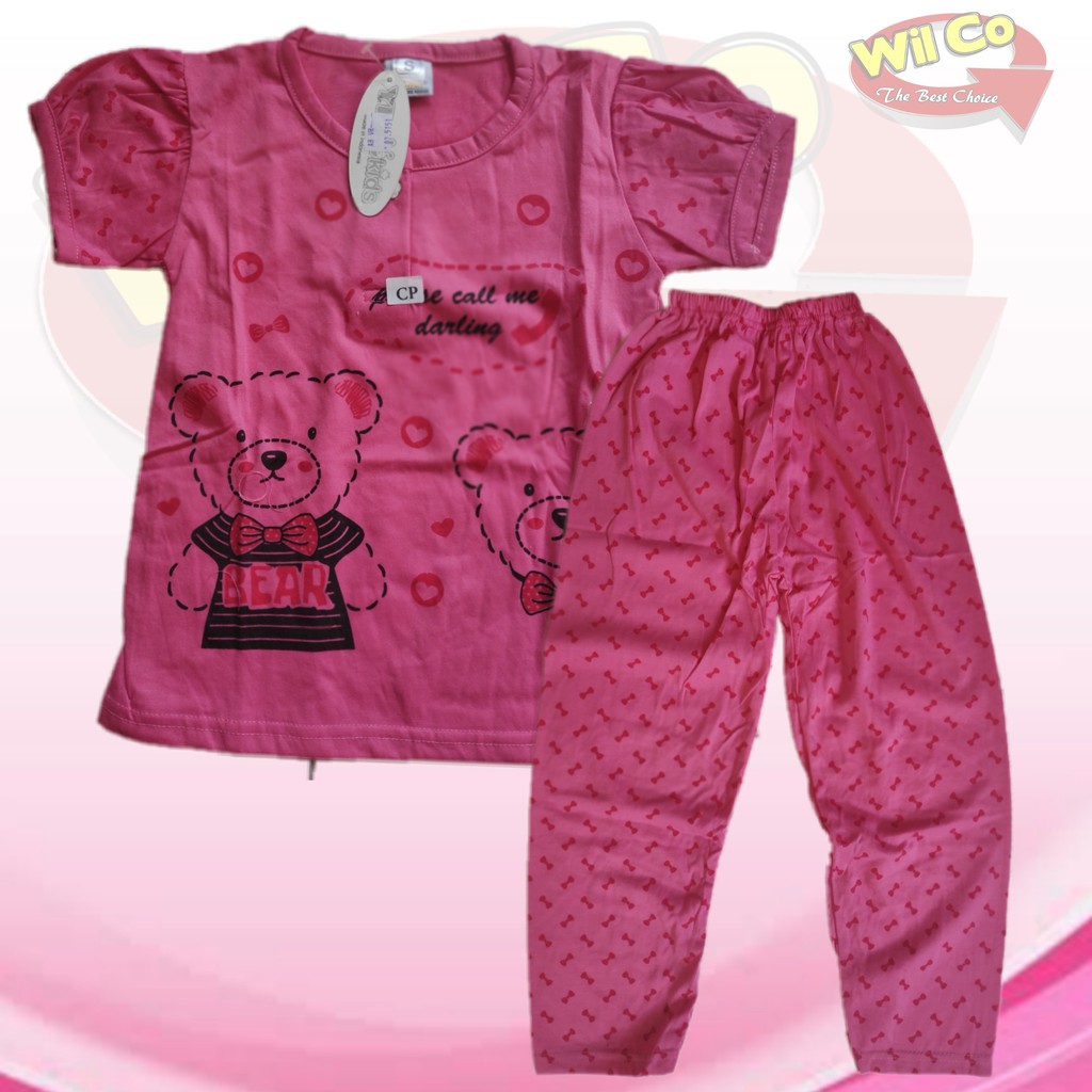 K709 - SETELAN ANAK WANITA YIMOKIDS GN MOTIF KARTUN SIZE S - XL HARGA PER 1 SETEL