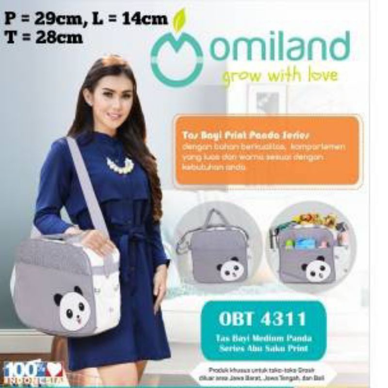 Omiland OBT4311 Panda seriesTas Medium Tas Bayi Tas Susu Tas Makanan Anak Tas Mpasi Tas Asi Tas Sele