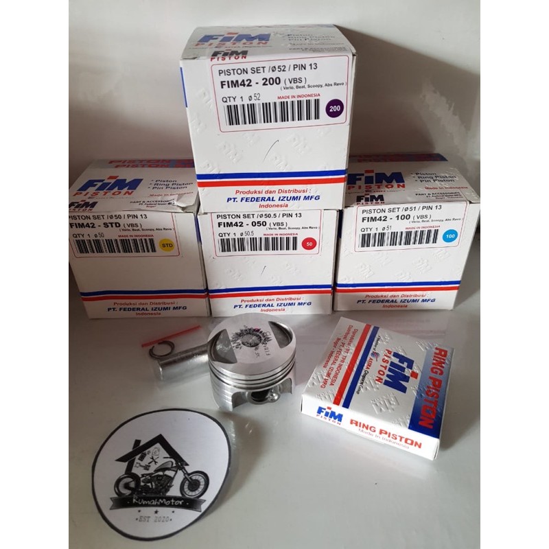 Piston Kit Blade Vario Beat Fim42 Pin 13 Fim 42