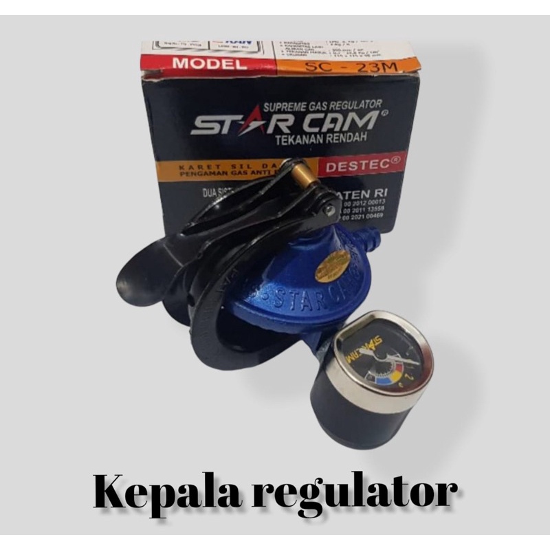 Regulator / kepala gas kompor starcam + meter sc-23m