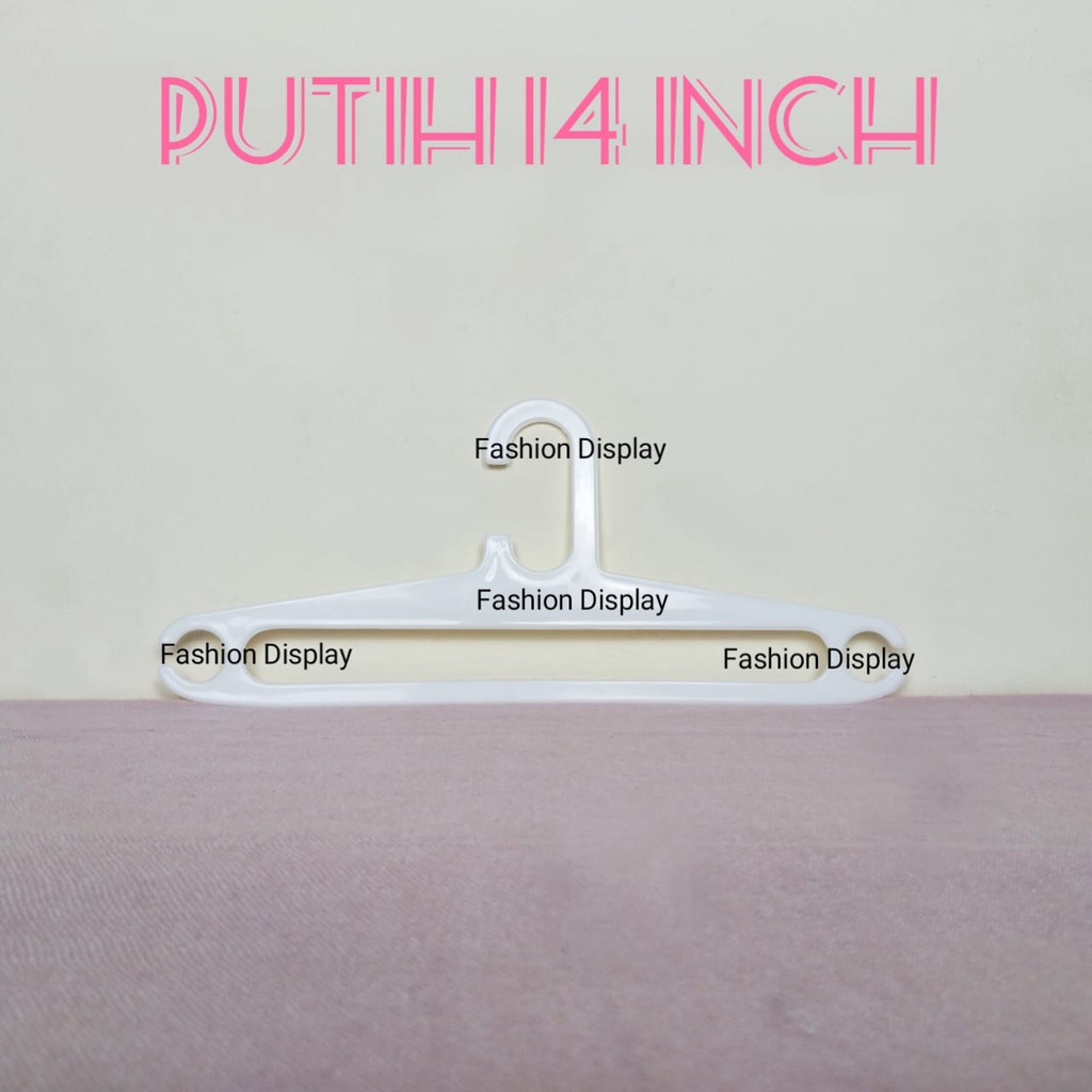 Hanger Plastik Polos/Gantungan Baju Anak Anak 14 Inch / Hanger Plastik Murah Gantungan Laundry - BH