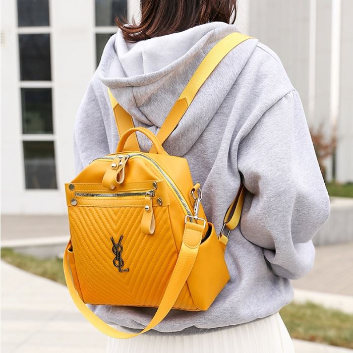 BJ16134 - BLACK/RED/YELLOW - TAS RANSEL STYLISH WANITA TAS WANITA FASHION IMPORT MODIS ELEGAN TERMURAH TERLARIS TERBARU BAGSTORE JAKARTA TAS BATAM BQ3197 ELJ6134 JTF7127 LT1013