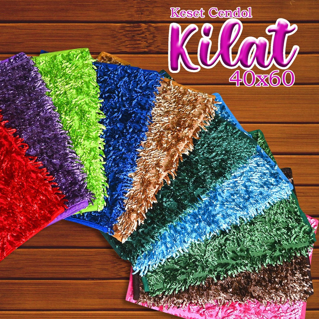 VL - COD MURAH KESET CENDOL GLOSSY / KILAP  - MICROFIBER - ALAS BINTIK , ANTI SLIP - GROSIR &amp; ECERAN