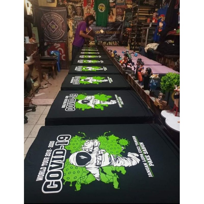 Kaos anak Edukasi covid 19 jangan lupa cuci tangan pakai sabun...