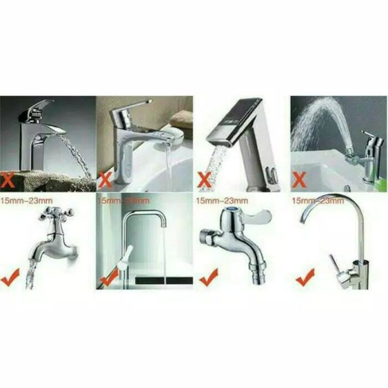 Sambungan Kran Air Penyambung Keran Air Faucet Extender Shower