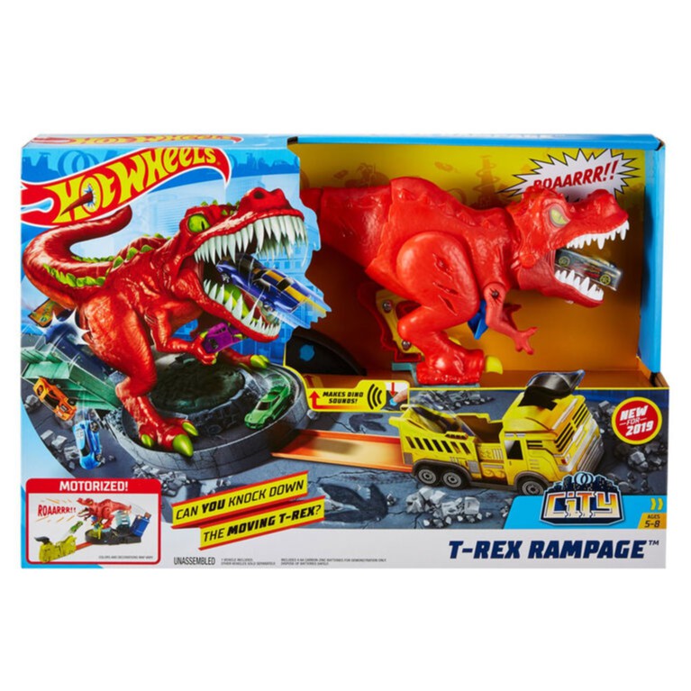 Jual HOTWHEELS CITY T-REX RAMPAGE PLAY 