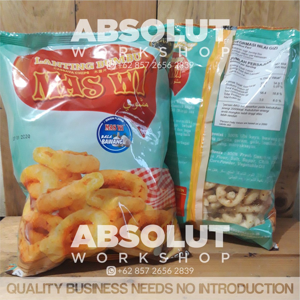 

Klanting Lanting Bumbu Bawang Oven Mas Wi Maswi Oleh-Oleh Khas Banyumas dan Kebumen 250 Gram