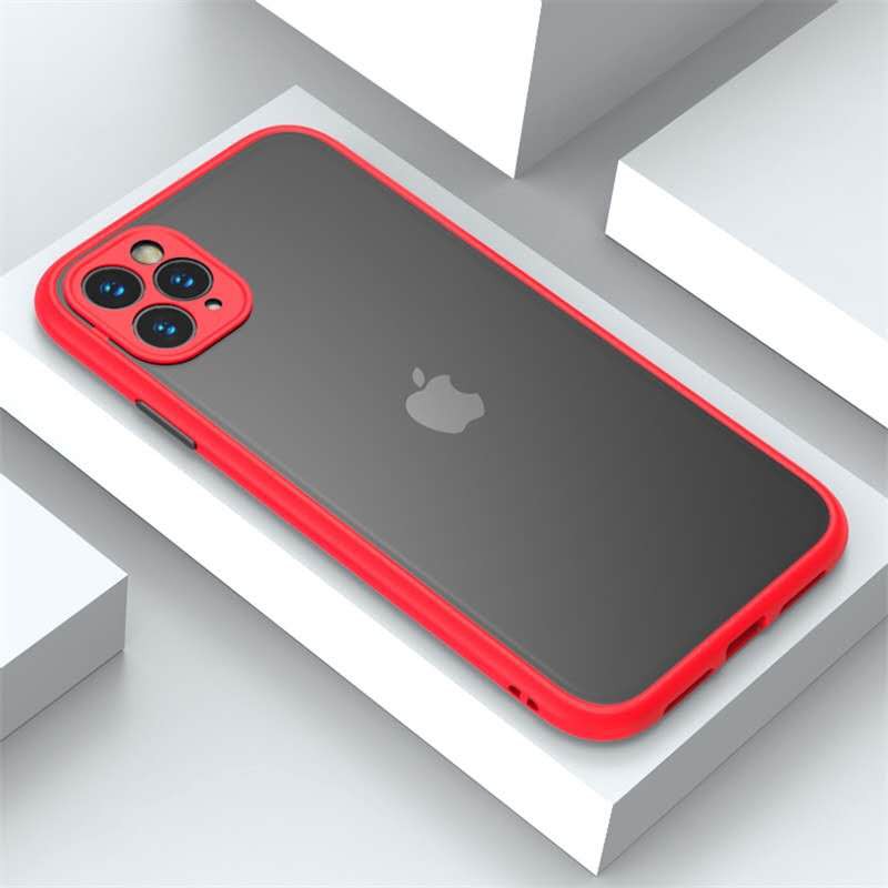 Casing Silikon Iphone 12 12pro 12promax 12mini X Xs Max Xr 6 6s 7 8 + 11 Pro Max Shockproof Warna Matte Transparan