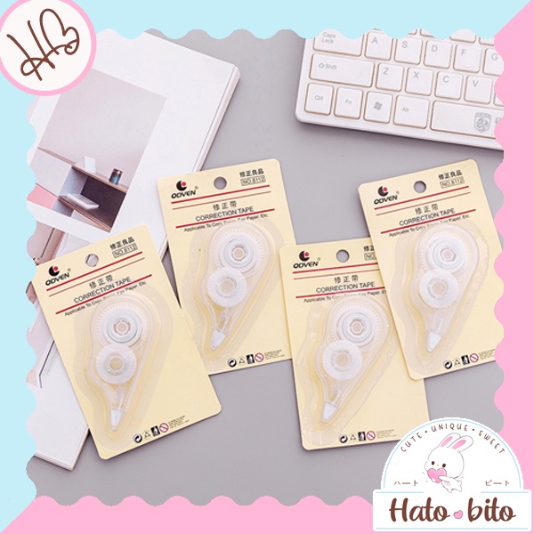 

Tip ex aesthetic white tip ex putih transparan correction tape minimalis ukuran 6 meter HB1286