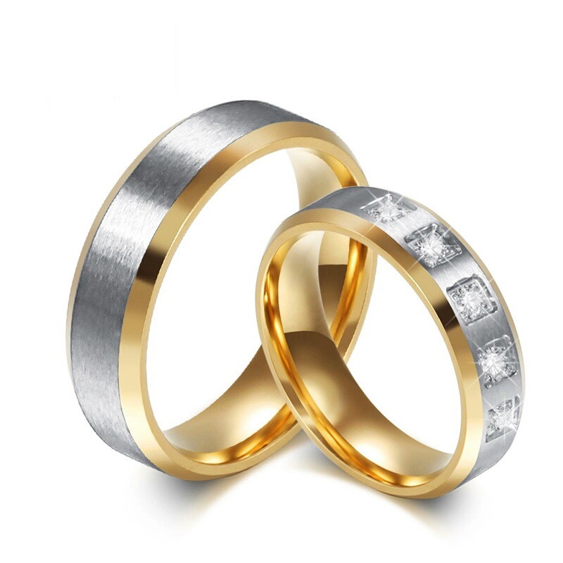 [ SALE ] OBRAL Cincin Couple / Tunangan / Nikah / Pasangan / Titanium C011 Anti Karat