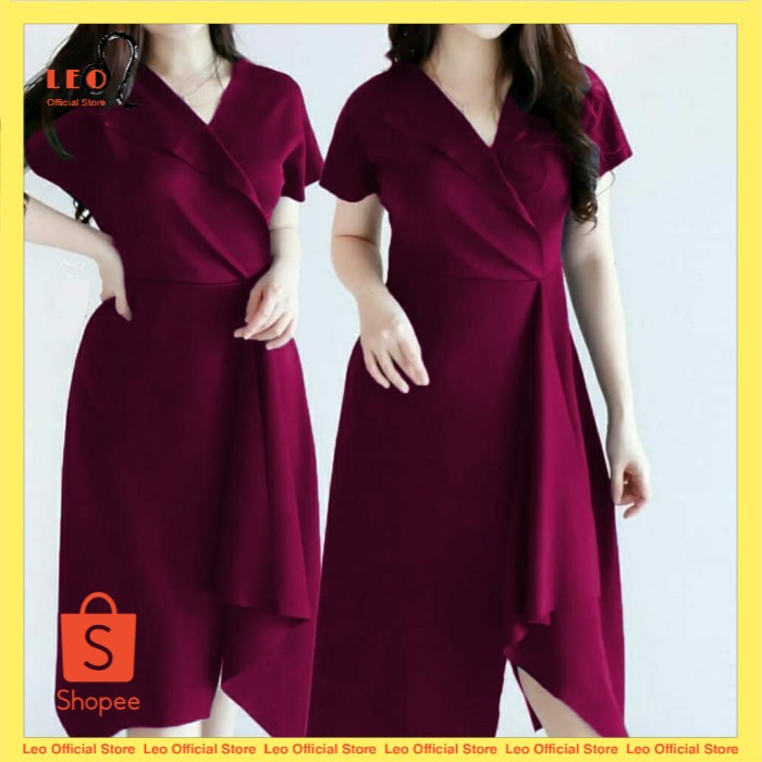 GL MD line Baju dress wanita cewe busui kerja kuliah gereja kondangan pernikahan imlek Lebaran LO2