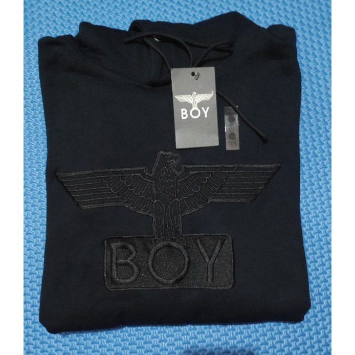 Hoodie Boy London / Sweter Hoodie / Hoodie unisex (Black On Black) Full Bordir