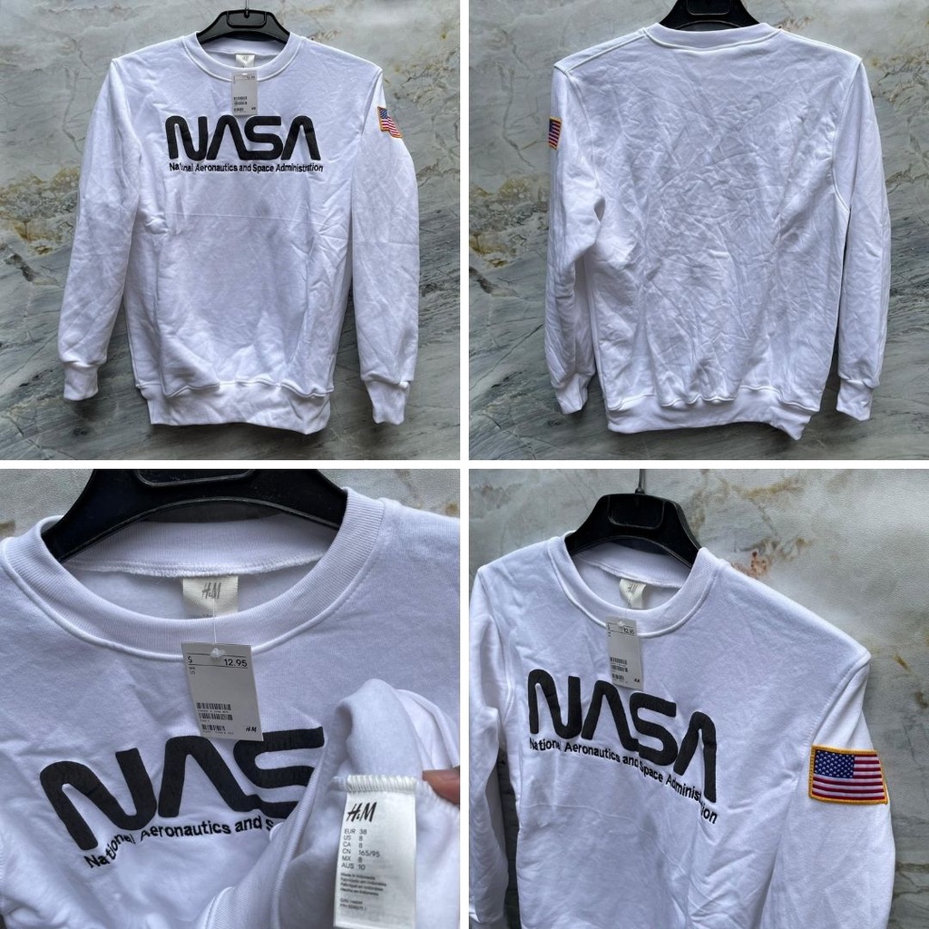 H&amp;M Crewneck Justin Bieber / Marvel / Illinois / NASA / Sweater HnM Original Sweatshirt Pria Wanita