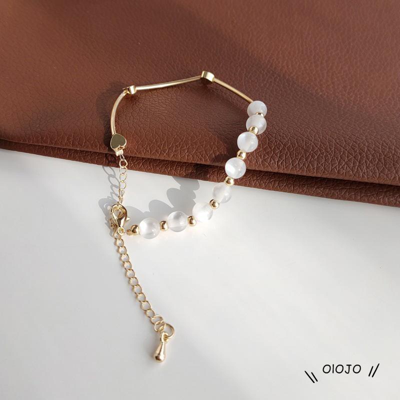 Gelang Tangan Rantai Metal Simple Asimetris Untuk Wanita / Pelajar ol2