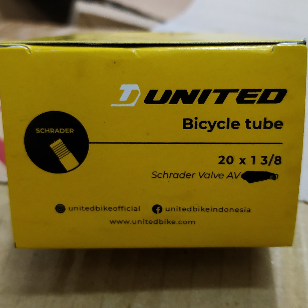 Ban Dalam seli 20 x 1 3/8 AV United Sepeda Lipat BMX