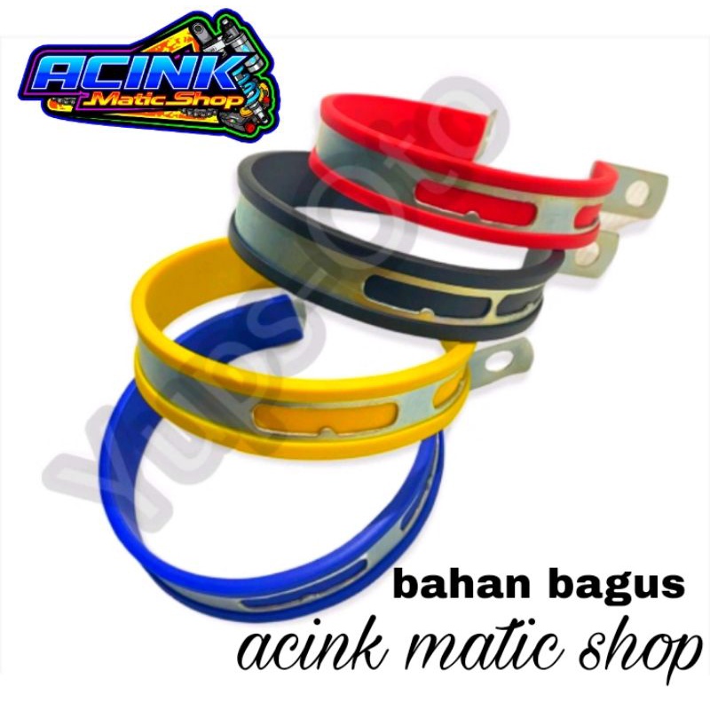 Klem Knalpot Racing Warna 4inch 10cm - 16cm  / Breket Klem Kebalpot Warna