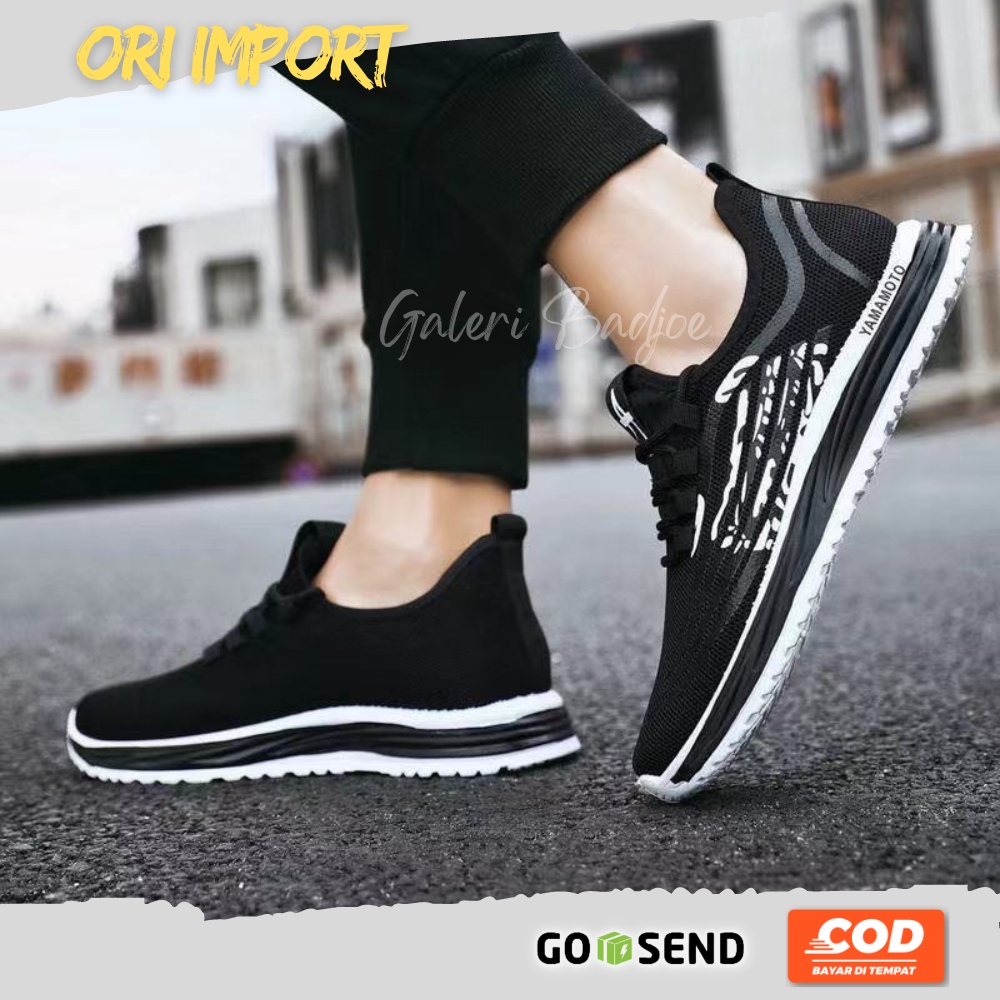 Sepatu Sneakers Pria Import Sport Kets Canvas Shoes Casual Original Korea Sneaker Cowok Slip On Tanp