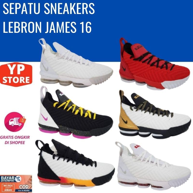 Sepatu Sneakers Pria Import Sepatu Basket Lebron James 16 Sepatu OlahragaPremium Original