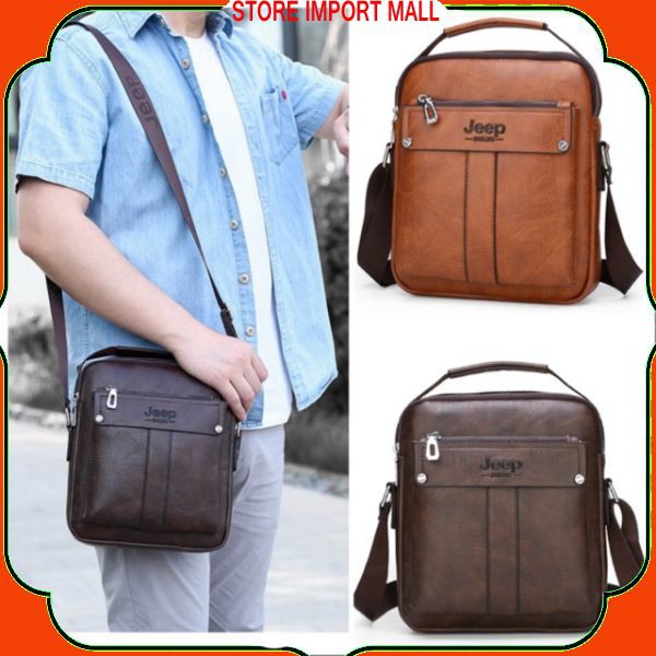 Tas Selempang Pria Import Kulit Jeep