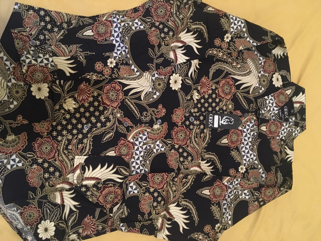 Odza Baju Kemeja Batik Pria Slim Fit Fashion Lengan Panjang Didiata
