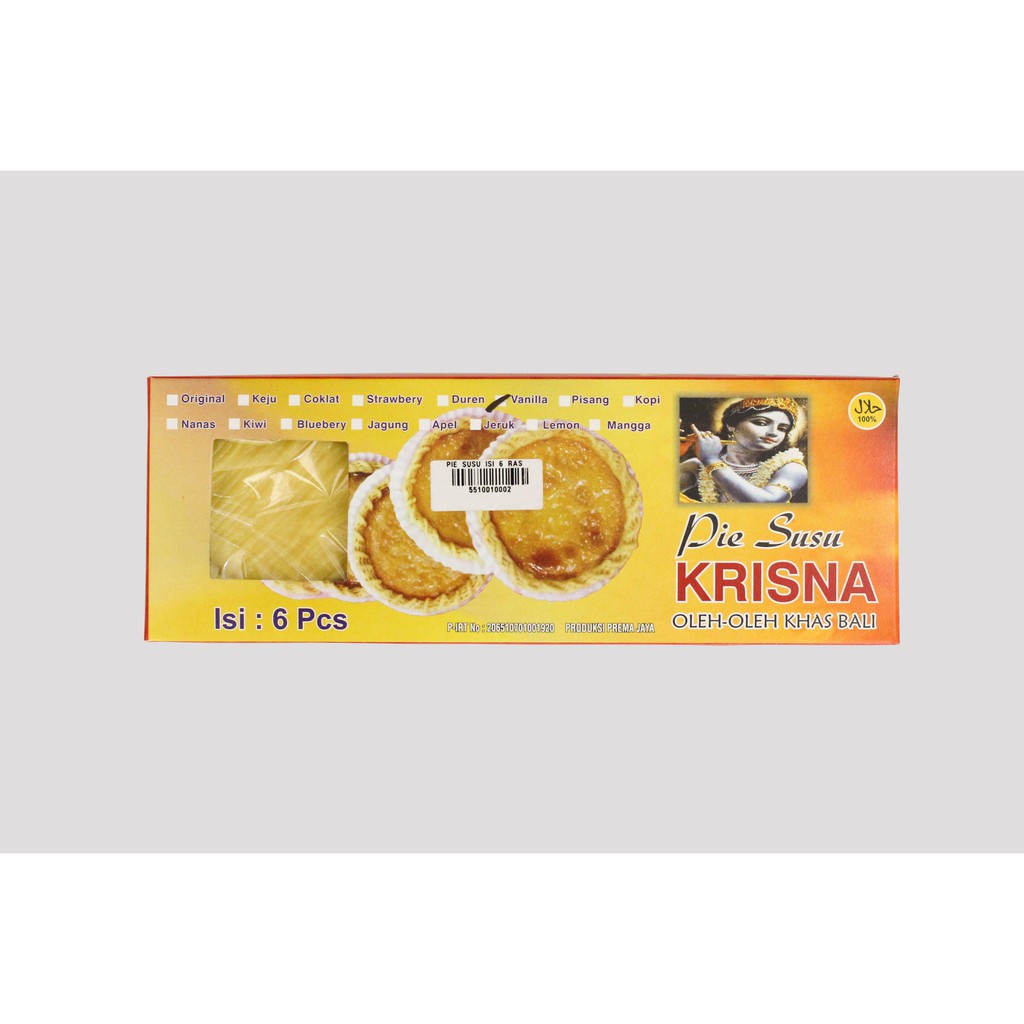 

Pie Susu KRISNA Aneka Rasa Khas Bali isi 6pcs (14 varian rasa)