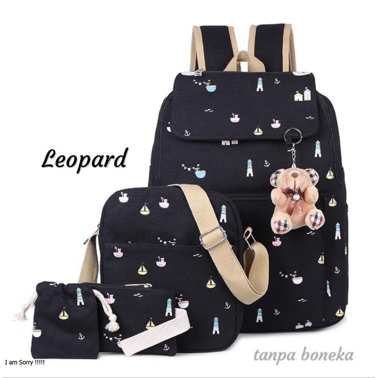 Tas Ransel sekolah Set Wanita 3in1